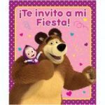 Invitaciones Masha y el Oso