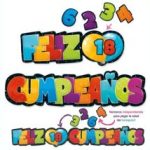 Letrero feliz cumpleaños fiesta