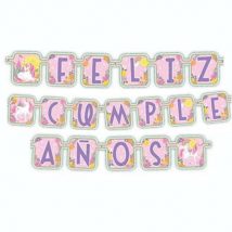 Letrero Feliz Cumpleaños Unicornio