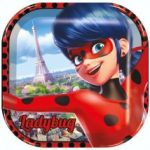 Platos Lady Bug Cuadrado