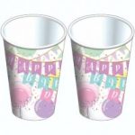 Vasos Happy Birthday Balloons