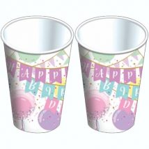 Vasos Happy Birthday Balloons